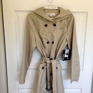 NWT hooded trench coat